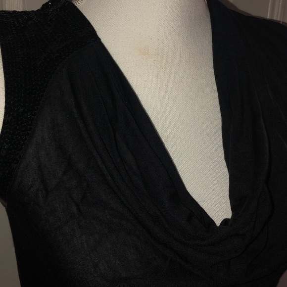 How & Wen Black Sequin Knit top - Picture 3 of 7